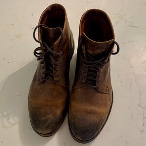 Frye Dark Brown Everett Combat Boots